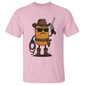 Cowboy Chicken Nugget T Shirt Funny Food Gift TS12 Light Pink Print Your Wear
