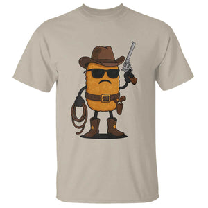 Cowboy Chicken Nugget T Shirt Funny Food Gift TS12 Sand Print Your Wear