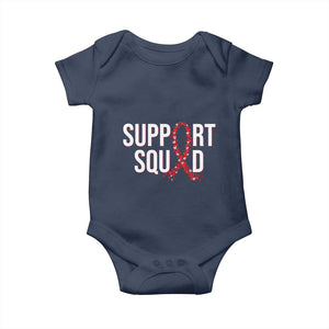 HIV AIDS Awareness Fighter Baby Onesie Support Squad Gift TS12 Navy Print Your Wear