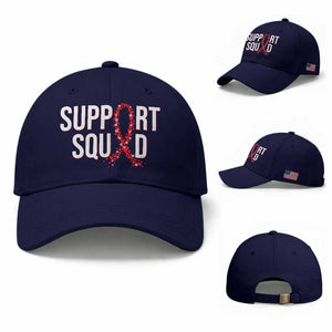 HIV AIDS Awareness Fighter Baseball Cap Support Squad Gift TS12 Baseball Cap Universal Fit Dark Blue Print Your Wear