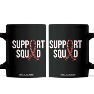 HIV AIDS Awareness Fighter Coffee Mug Support Squad Gift TS12 Black Print Your Wear