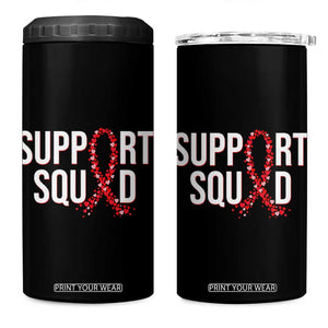 HIV AIDS Awareness Fighter 4 in 1 Can Cooler Tumbler Support Squad Gift TS12 One Size: 16 oz Black Print Your Wear