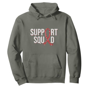 HIV AIDS Awareness Fighter Hoodie Support Squad Gift TS12 Military Green Print Your Wear