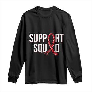 HIV AIDS Awareness Fighter Long Sleeve Shirt Support Squad Gift TS12 Black Print Your Wear