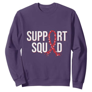 HIV AIDS Awareness Fighter Sweatshirt Support Squad Gift TS12 Purple Print Your Wear
