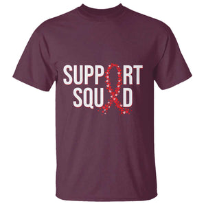 HIV AIDS Awareness Fighter T Shirt Support Squad Gift TS12 Maroon Print Your Wear