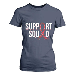 HIV AIDS Awareness Fighter T Shirt For Women Support Squad Gift TS12 Navy Print Your Wear