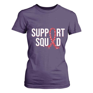 HIV AIDS Awareness Fighter T Shirt For Women Support Squad Gift TS12 Purple Print Your Wear