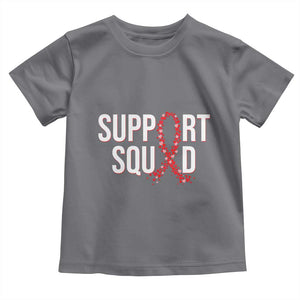 HIV AIDS Awareness Fighter Toddler T Shirt Support Squad Gift TS12 Charcoal Print Your Wear