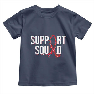 HIV AIDS Awareness Fighter Toddler T Shirt Support Squad Gift TS12 Navy Print Your Wear