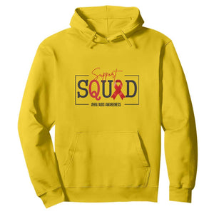 Support Squad Red Ribbon HIV AIDS Awareness Month Gift Hoodie TS12 Daisy Print Your Wear