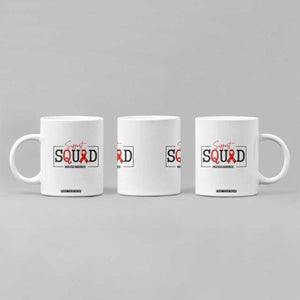 Support Squad Red Ribbon HIV AIDS Awareness Month Gift Coffee Mug TS12 Print Your Wear