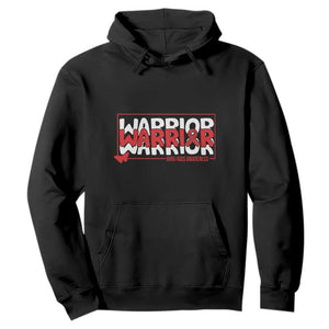 HIV Awareness Warrior Hoodie Red Ribbon Fighter Gift TS12 Black Print Your Wear