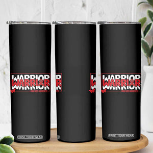 HIV Awareness Warrior Skinny Tumbler Red Ribbon Fighter Gift TS12 Print Your Wear