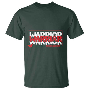 HIV Awareness Warrior T Shirt Red Ribbon Fighter Gift TS12 Dark Forest Green Print Your Wear