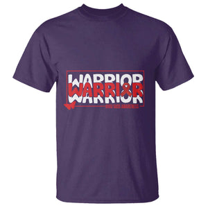HIV Awareness Warrior T Shirt Red Ribbon Fighter Gift TS12 Purple Print Your Wear