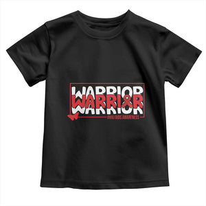 HIV Awareness Warrior Toddler T Shirt Red Ribbon Fighter Gift TS12 Black Print Your Wear