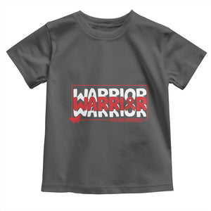 HIV Awareness Warrior Toddler T Shirt Red Ribbon Fighter Gift TS12 Dark Heather Print Your Wear
