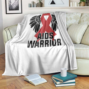 Aids Warrior Throw Blanket Red Ribbon HIV Awareness Gift TS12 Print Your Wear