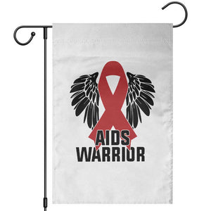 Aids Warrior Garden Flag Red Ribbon HIV Awareness Gift TS12 White Print Your Wear