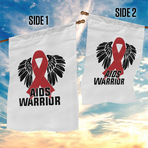 Aids Warrior Garden Flag Red Ribbon HIV Awareness Gift TS12 Print Your Wear