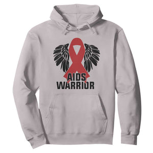 Aids Warrior Hoodie Red Ribbon HIV Awareness Gift TS12 Ice Gray Print Your Wear
