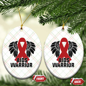 Aids Warrior Ceramic Ornament Red Ribbon HIV Awareness Gift TS12 Print Your Wear