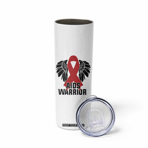 Aids Warrior Skinny Tumbler Red Ribbon HIV Awareness Gift TS12 Print Your Wear