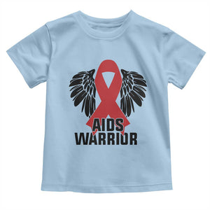 Aids Warrior Toddler T Shirt Red Ribbon HIV Awareness Gift TS12 Light Blue Print Your Wear