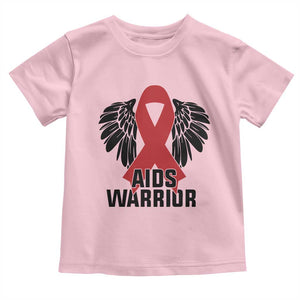 Aids Warrior Toddler T Shirt Red Ribbon HIV Awareness Gift TS12 Light Pink Print Your Wear