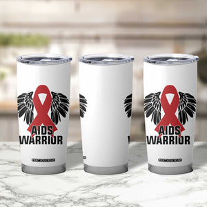 Aids Warrior Tumbler Cup Red Ribbon HIV Awareness Gift TS12 Print Your Wear