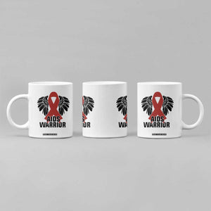 Aids Warrior Coffee Mug Red Ribbon HIV Awareness Gift TS12 Print Your Wear