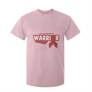 HIV Awareness Warrior T Shirt For Kid Red Ribbon Support Gift TS12 Light Pink Print Your Wear