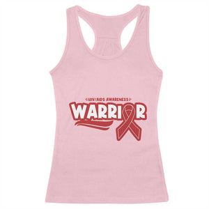 HIV Awareness Warrior Racerback Tank Top Red Ribbon Support Gift TS12 Light Pink Print Your Wear