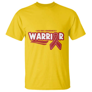 HIV Awareness Warrior T Shirt Red Ribbon Support Gift TS12 Daisy Print Your Wear