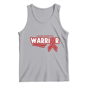 HIV Awareness Warrior Tank Top Red Ribbon Support Gift TS12 Athletic Heather Print Your Wear