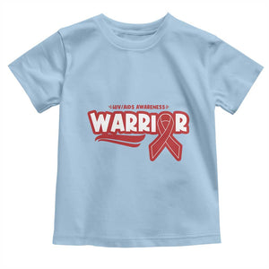 HIV Awareness Warrior Toddler T Shirt Red Ribbon Support Gift TS12 Light Blue Print Your Wear