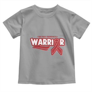 HIV Awareness Warrior Toddler T Shirt Red Ribbon Support Gift TS12 Sport Gray Print Your Wear