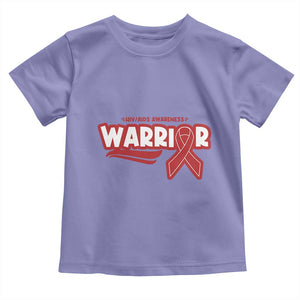 HIV Awareness Warrior Toddler T Shirt Red Ribbon Support Gift TS12 Violet Print Your Wear