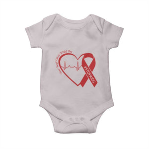 Never Forget World AIDS Day Baby Onesie Red Ribbon HIV Awareness Gift TS12 Ice Gray Print Your Wear