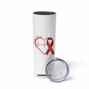 Never Forget World AIDS Day Skinny Tumbler Red Ribbon HIV Awareness Gift TS12 Print Your Wear