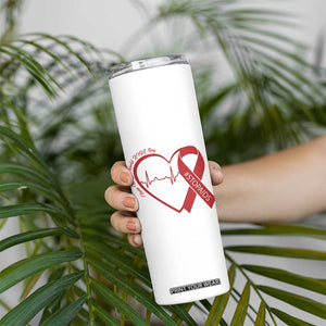 Never Forget World AIDS Day Skinny Tumbler Red Ribbon HIV Awareness Gift TS12 Print Your Wear