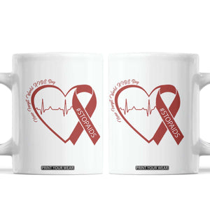 Never Forget World AIDS Day Coffee Mug Red Ribbon HIV Awareness Gift TS12 White Print Your Wear