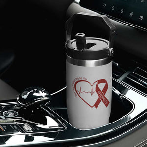 Never Forget World AIDS Day Flip Straw Tumbler Red Ribbon HIV Awareness Gift TS12 Print Your Wear