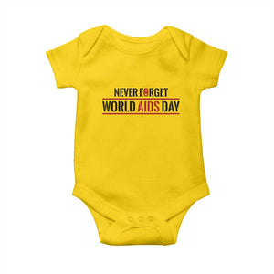World AIDS Day Never Forget Baby Onesie Red Ribbon Support Gift TS12 Daisy Print Your Wear