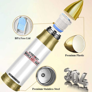 World AIDS Day Never Forget Bullet Tumbler Red Ribbon Support Gift TS12 Print Your Wear