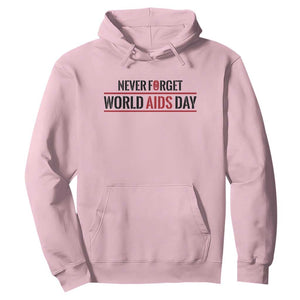 World AIDS Day Never Forget Hoodie Red Ribbon Support Gift TS12 Light Pink Print Your Wear