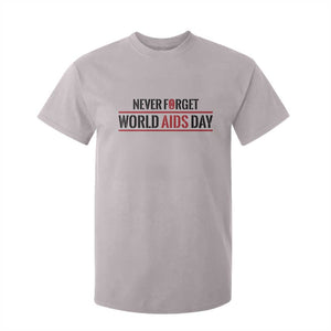 World AIDS Day Never Forget T Shirt For Kid Red Ribbon Support Gift TS12 Ice Gray Print Your Wear