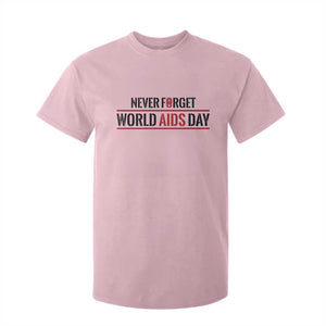 World AIDS Day Never Forget T Shirt For Kid Red Ribbon Support Gift TS12 Light Pink Print Your Wear