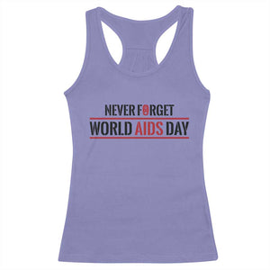 World AIDS Day Never Forget Racerback Tank Top Red Ribbon Support Gift TS12 Violet Print Your Wear